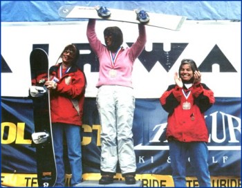 Valerie at the medal ceremony